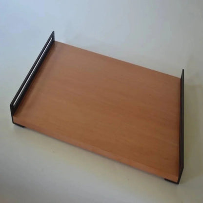 Blackened Metal and MDF Sheet Service Tray