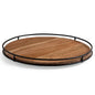 Kitchen Organizer Turntable with Metal Sides Serving Tray